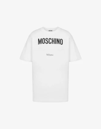 T-shirt z dzianiny z bawełny organicznej z nadrukiem