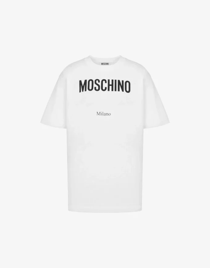 T-shirt z dzianiny z bawełny organicznej z nadrukiem