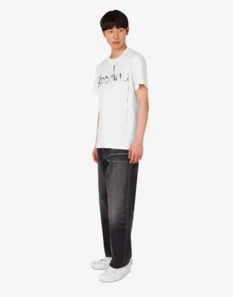 T-shirt z dzianiny z bawełny organicznej z nadrukiem