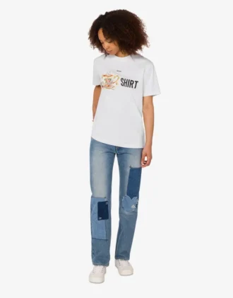 T-shirt z dzianiny z bawełny organicznej z nadrukiem