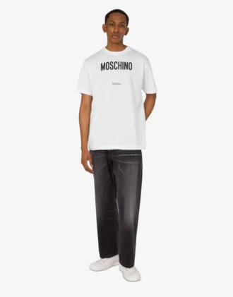 T-shirt z dzianiny z bawełny organicznej z nadrukiem