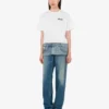 T-shirt z dzianiny z bawełny organicznej z nadrukiem
