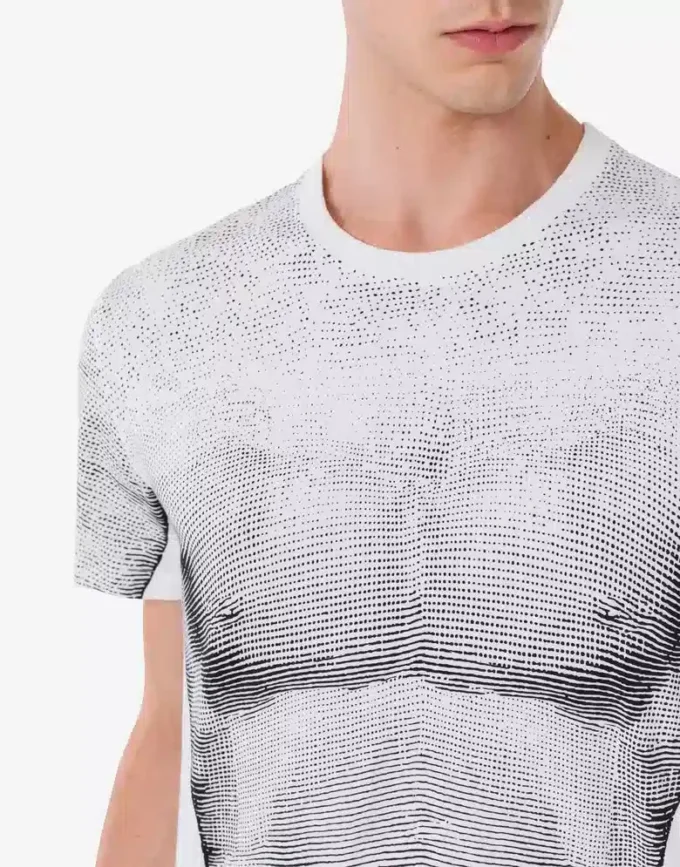T-shirt z dzianiny z bawełny organicznej z nadrukiem
