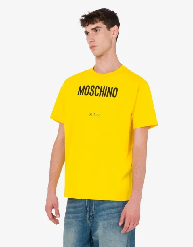 T-shirt z dzianiny z bawełny organicznej z nadrukiem
