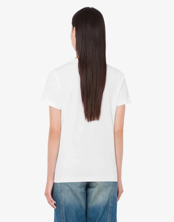 T-shirt z dzianiny z bawełny organicznej z nadrukiem