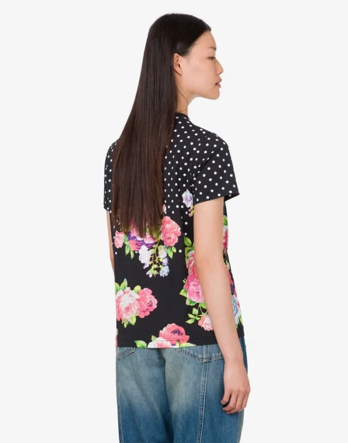 T-shirt z dzianiny z bawełny organicznej z nadrukiem