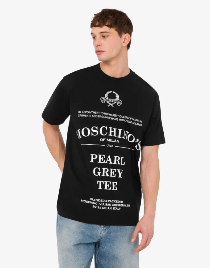 T-shirt z dzianiny z bawełny organicznej z nadrukiem T-shirt z dzianiny z bawełny organicznej z nadrukiem