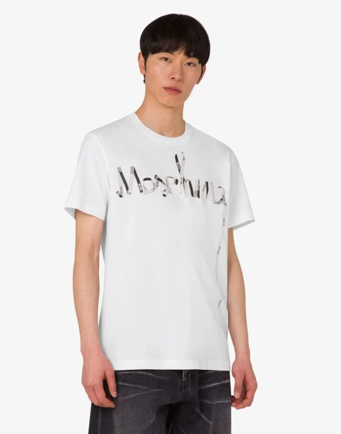 T-shirt z dzianiny z bawełny organicznej z nadrukiem