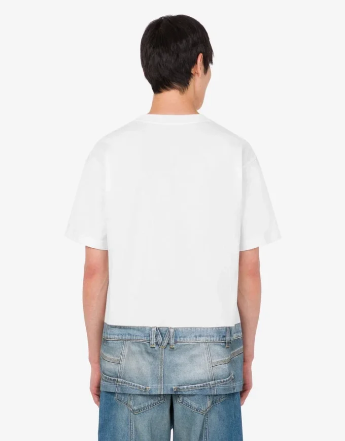 T-shirt z dzianiny z bawełny organicznej z nadrukiem T-shirt z dzianiny z bawełny organicznej z nadrukiem
