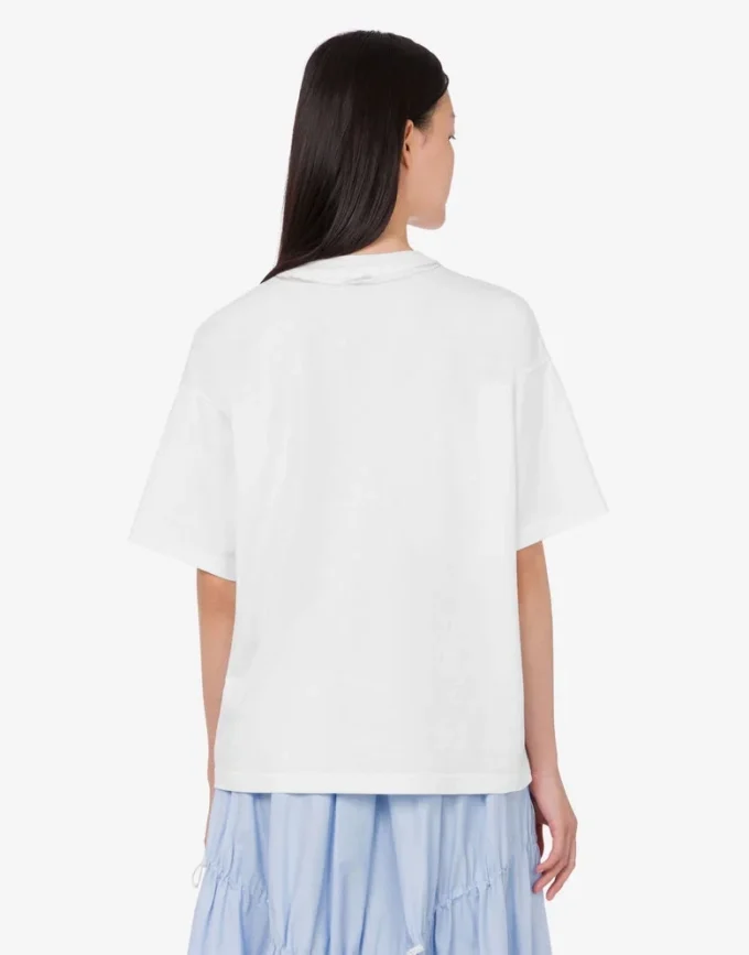 T-shirt z dzianiny z bawełny organicznej z nadrukiem T-shirt z dzianiny z bawełny organicznej z nadrukiem