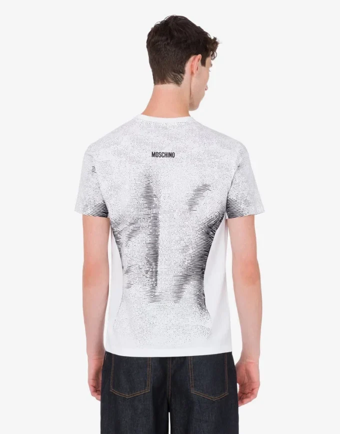 T-shirt z dzianiny z bawełny organicznej z nadrukiem