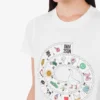 T-shirt z dzianiny z bawełny organicznej z nadrukiem
