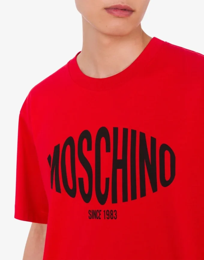 T-shirt z dzianiny z bawełny organicznej z nadrukiem
