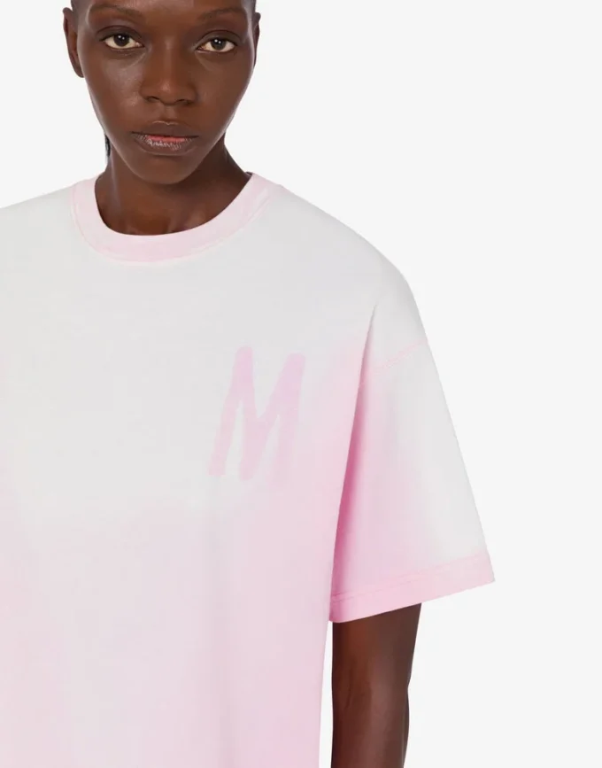 T-shirt z dzianiny z bawełny organicznej z nadrukiem