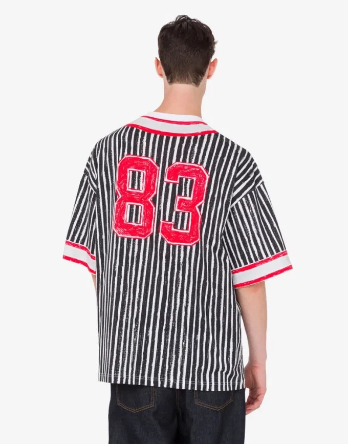 T-shirt z dzianiny z bawełny organicznej z nadrukiem T-shirt z dzianiny z bawełny organicznej z nadrukiem