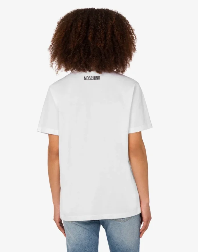 T-shirt z dzianiny z bawełny organicznej z nadrukiem T-shirt z dzianiny z bawełny organicznej z nadrukiem