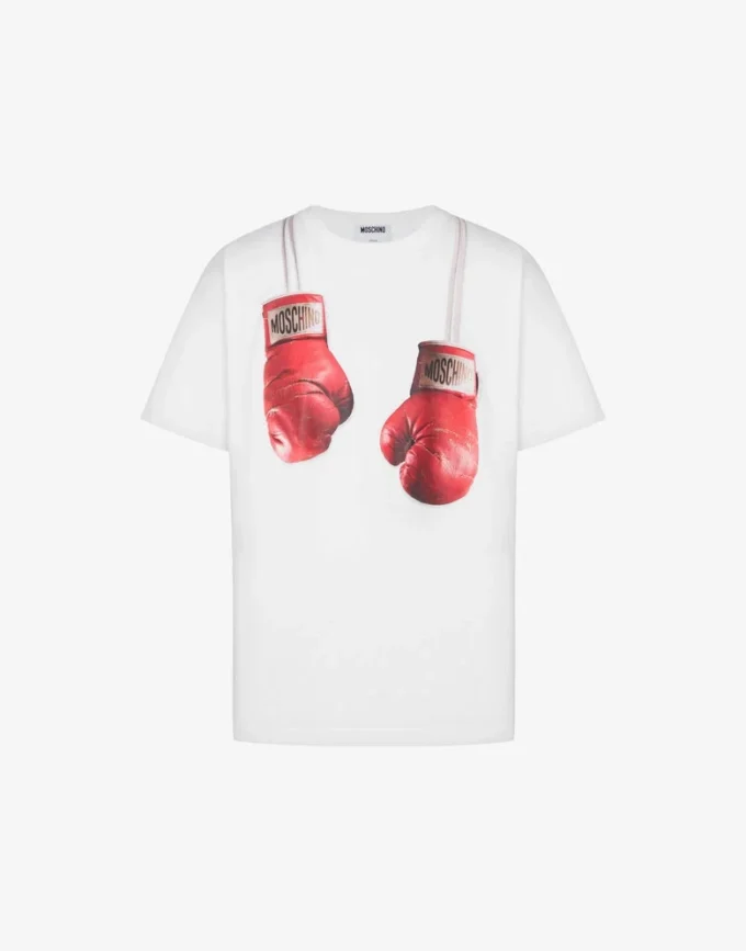 T-shirt z dzianiny z bawełny organicznej z nadrukiem