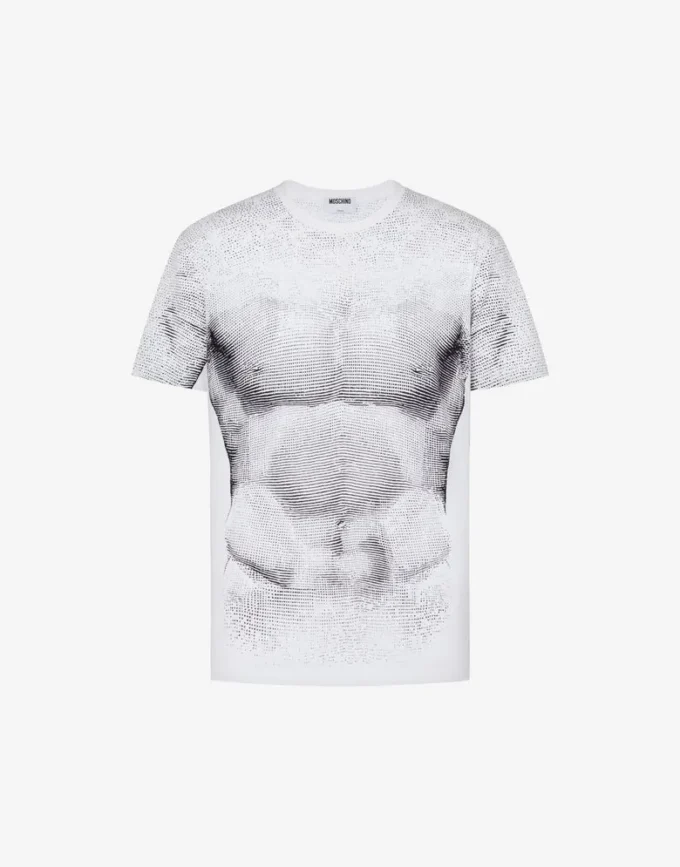 T-shirt z dzianiny z bawełny organicznej z nadrukiem