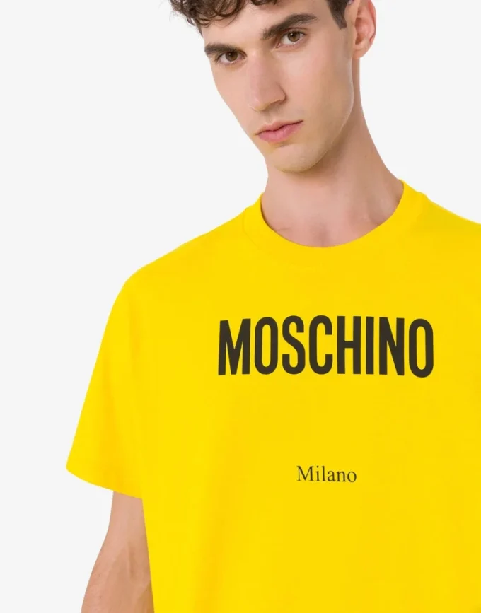 T-shirt z dzianiny z bawełny organicznej z nadrukiem