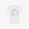 T-shirt z dzianiny z bawełny organicznej z nadrukiem