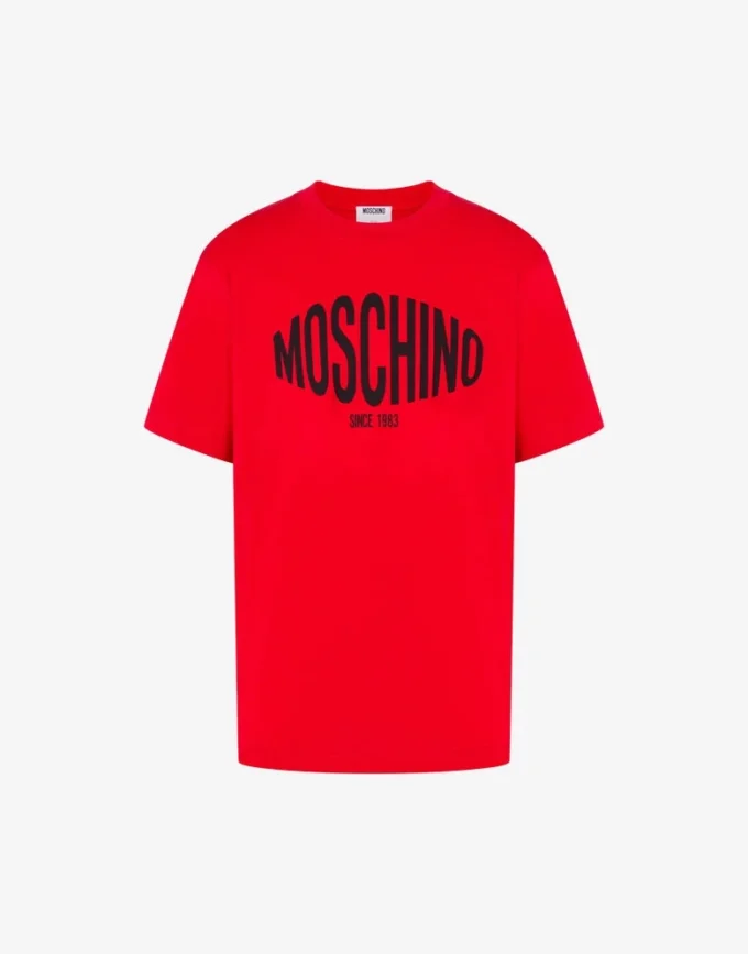 T-shirt z dzianiny z bawełny organicznej z nadrukiem