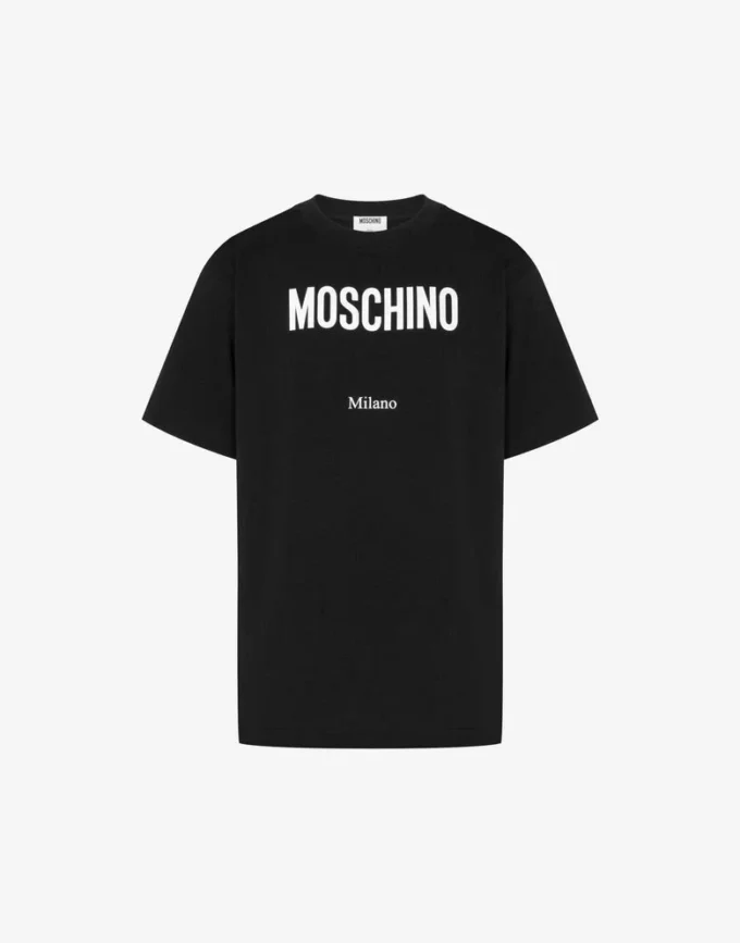 T-shirt z dzianiny z bawełny organicznej z nadrukiem