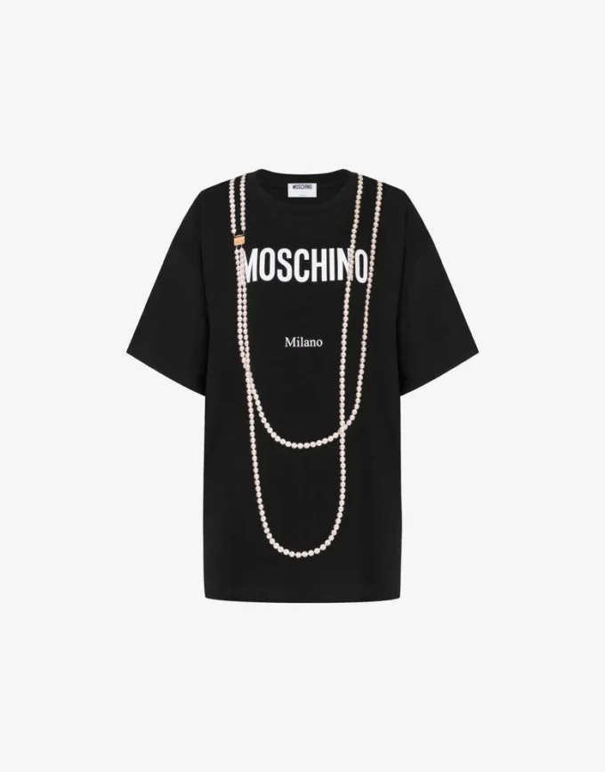 T-shirt z dzianiny z bawełny organicznej z nadrukiem