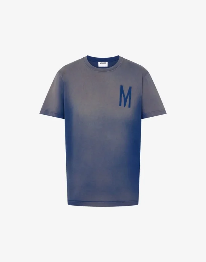 T-shirt z dzianiny z bawełny organicznej z nadrukiem