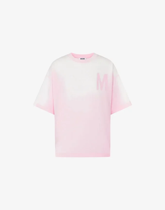T-shirt z dzianiny z bawełny organicznej z nadrukiem