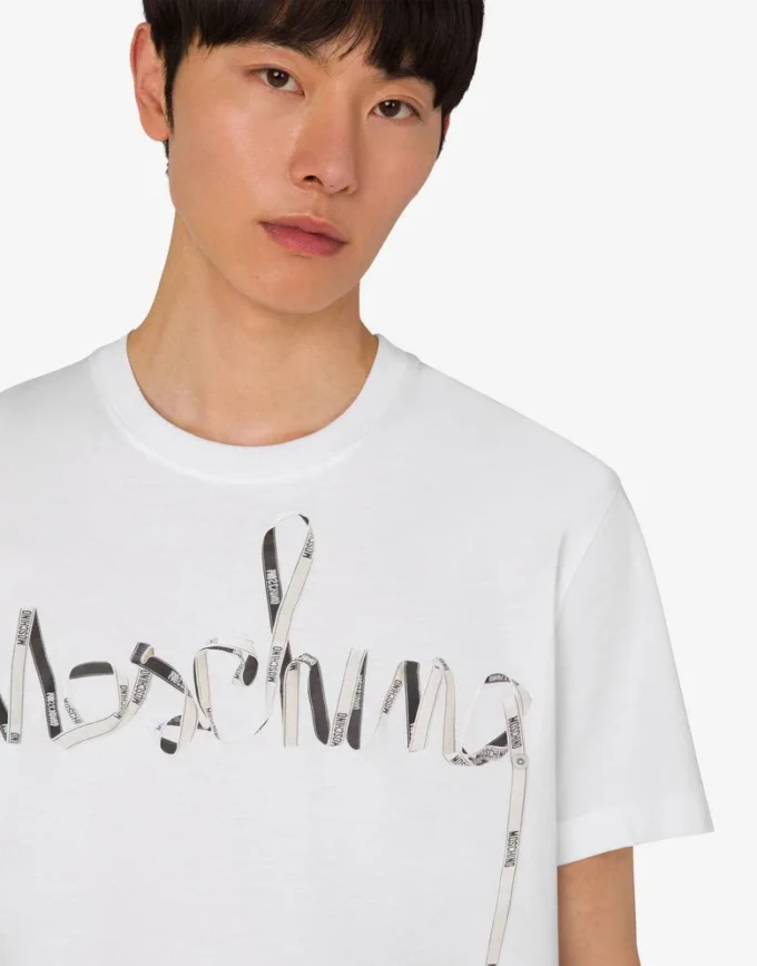 T-shirt z dzianiny z bawełny organicznej z nadrukiem