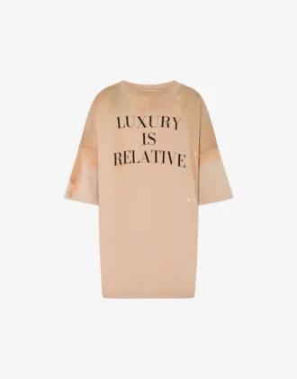 T-shirt z grubej bawełny z nadrukiem