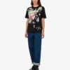 T-shirt z grubej bawełny z nadrukiem