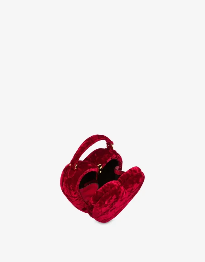 Torba Moschino Love Me z aksamitu