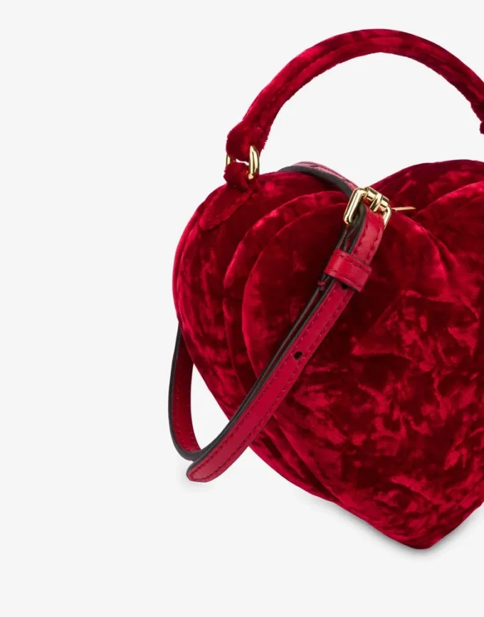 Torba Moschino Love Me z aksamitu