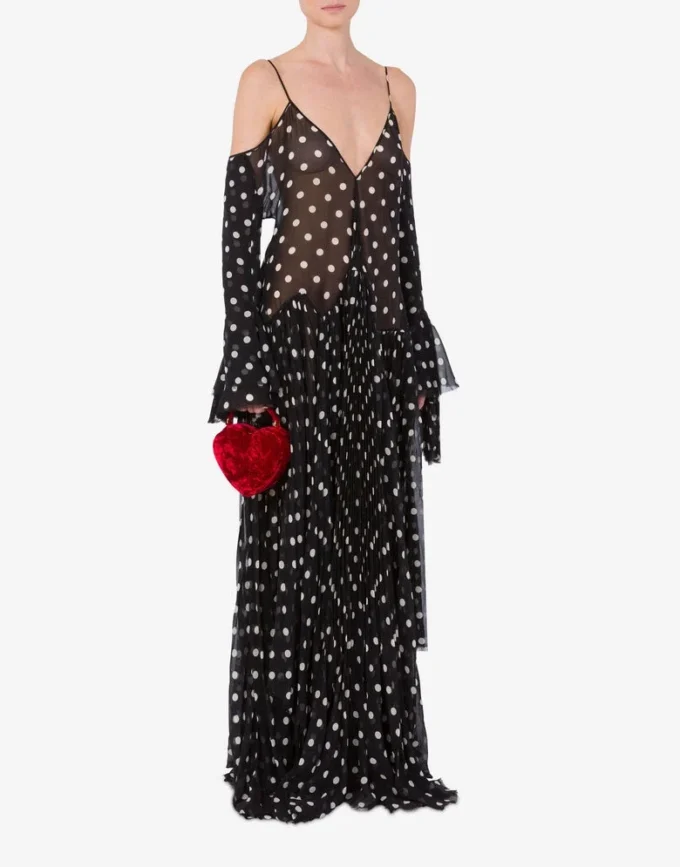 Torba Moschino Love Me z aksamitu