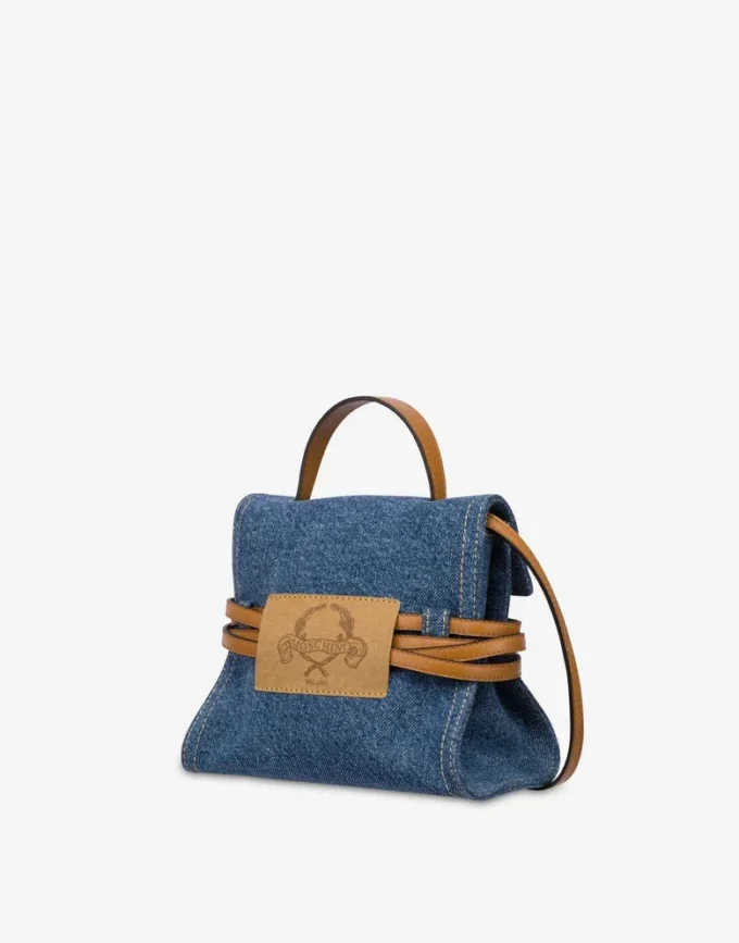 Torba Moschino Tie Me z dżinsu