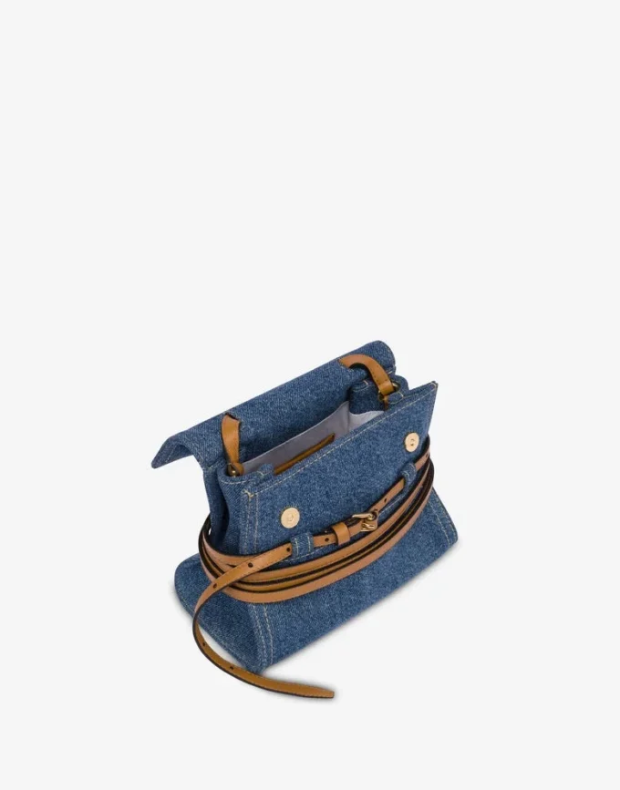 Torba Moschino Tie Me z dżinsu