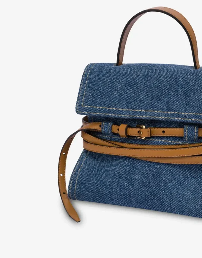 Torba Moschino Tie Me z dżinsu