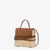 Torba Moschino Tie Me z rattanu Mała