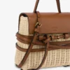 Torba Moschino Tie Me z rattanu Mała