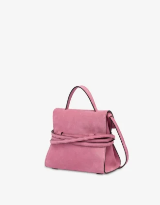 Torba Moschino Tie Me z zamszu, mała