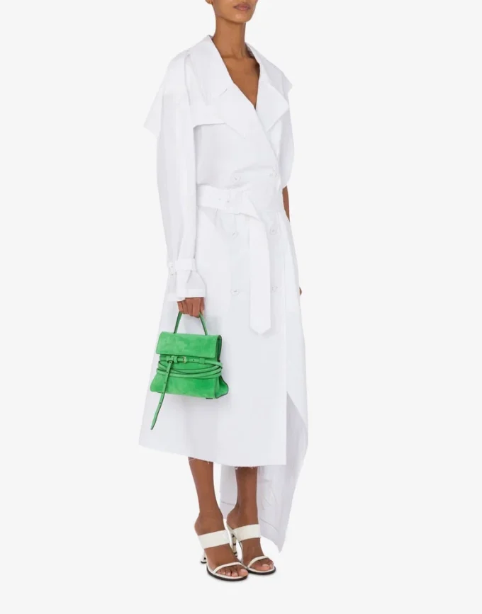 Torba Moschino Tie Me z zamszu, mała