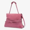 Torba Moschino Tie Me z zamszu, średnia