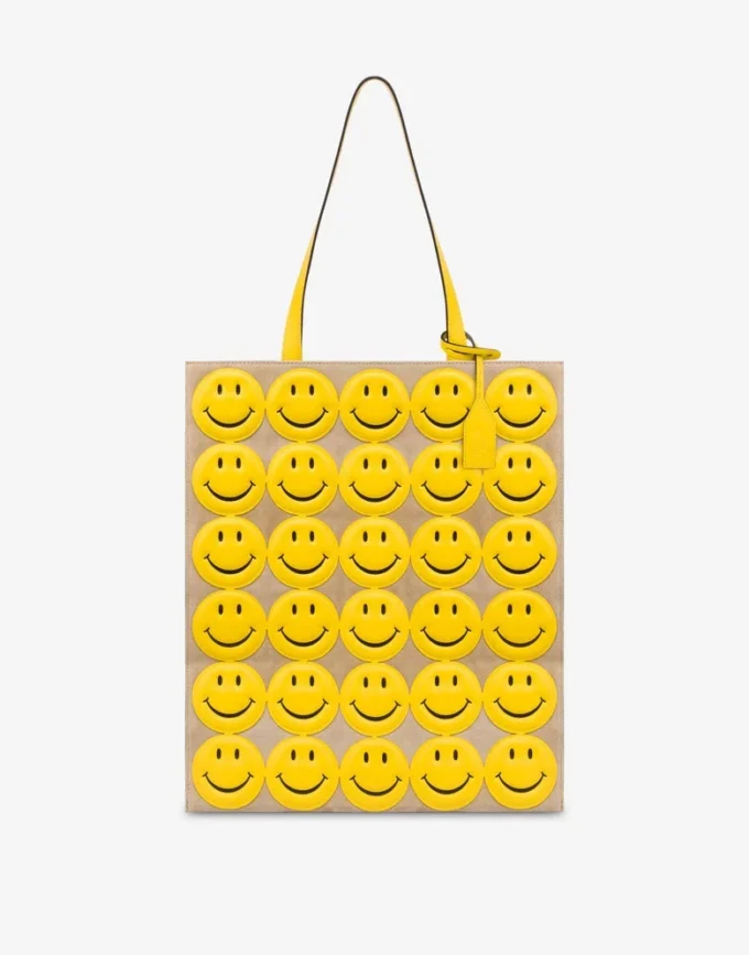 Torba na zakupy z zamszu Allover Smiley® Torba na zakupy z zamszu Allover Smiley®