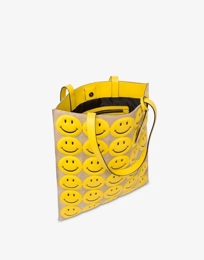 Torba na zakupy z zamszu Allover Smiley® Torba na zakupy z zamszu Allover Smiley®