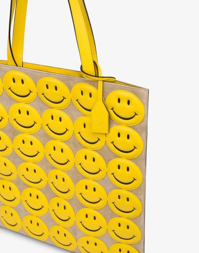 Torba na zakupy z zamszu Allover Smiley® Torba na zakupy z zamszu Allover Smiley®